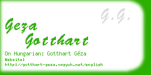 geza gotthart business card